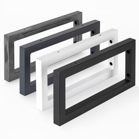 Holzbrink 2x supporti a parete 450x200 mm Grigio per lavabo, staffe per lavabo di design robuste, supporti per mensola a parete, supporti per lavabo per il montaggio a parete (1/5)
