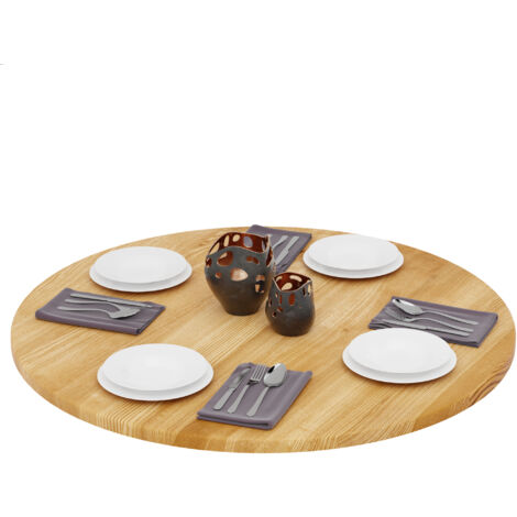 LAMO Manufaktur Plateau de table rond 100 cm en bois naturel Dessus rond de table à manger, de cuisine, de bistrot Épaisseur : 28 mm Couleur : Rustique