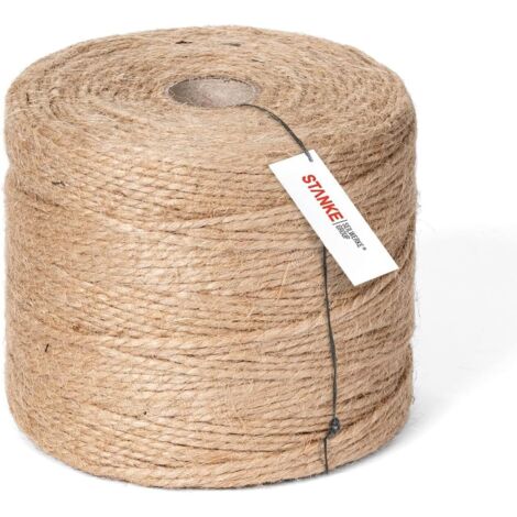 Stanke Cordelette 4mm en Jute 200 m – Fil pour macramé, Ficelle Cadeau Emballage – Corde macramé, Ficelle Jute pour des projets créatifs DIY – Matériau Naturel, résistant, Style Rustique (1/5)