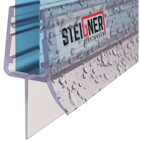 STEIGNER Joint de douche pour paroi en verre, 30cm, vitre 6/7/ 8 mm, joint  d'étanchéité PVC droit pour les cabines de douche réctangulaires, UK11