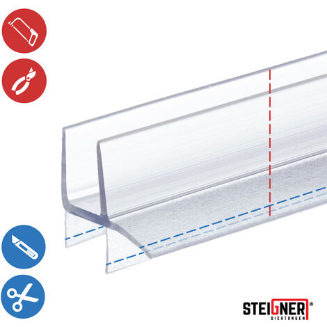 STEIGNER Joint de douche pour paroi en verre, 30cm, vitre 5/ 6mm