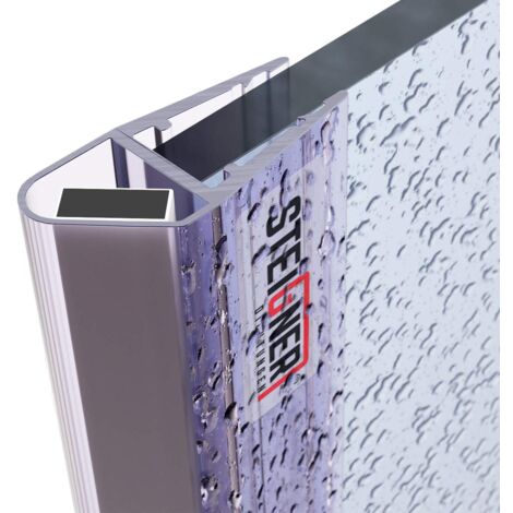 STEIGNER Joint de douche pour paroi en verre, 151cm, vitre 3,5/4/5mm, joint d’étanchéité magnétique PVC, UKM03, 1 pièce