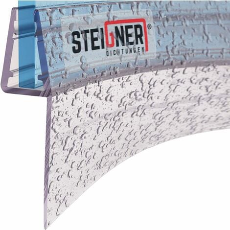 STEIGNER Joint de douche pour paroi en verre, 170cm, vitre 6/ 7/ 8 mm,  joint d'étanchéité PVC droit pour les cabines de douche réctangulaires, UK55