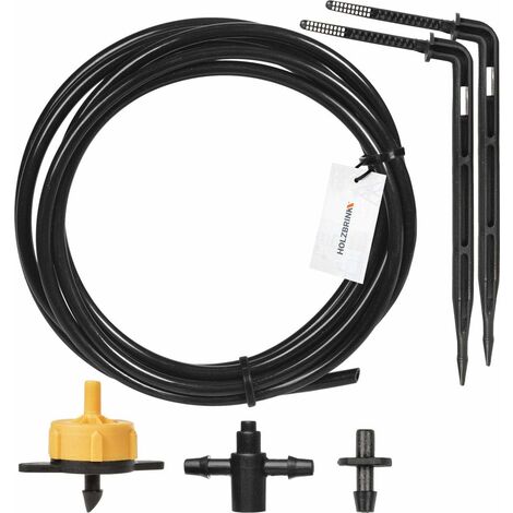 HOLZBRINK Kit n°1 pour l’arrosage du jardin avec émetteur-flèche courbé et goutteur, bleu débit 8l/h, 1 lot, HTB-01-B-1