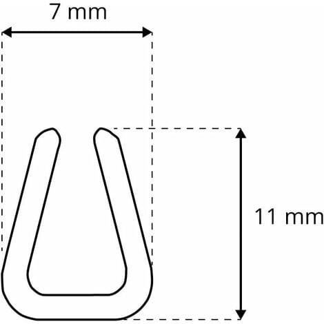 joint d'étanchéité en forme de U avec lèvre souple pour tole de 1 à 3 mm