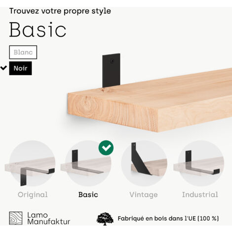 LAMO Manufaktur houten plank met natuurlijke rand, Pure