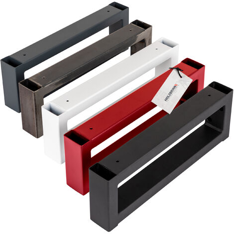 HOLZBRINK Support mural pour plan suspendu, équerre pour plan vasque, support de fixation pour salle de bain, porte-serviette murale 450x150 mm (larg. x haut.), gris, 10 pcs, HLA-450-7016 (1/5)