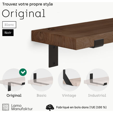 Planche D'appui Mural En Frêne Massif LAMO - Largeur 60 Cm, Style Moderne, Pour Rebord Ou étagère