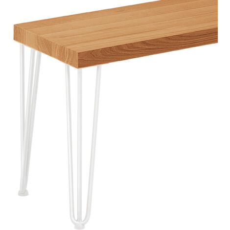 LAMO Manufaktur Tabouret pour salle à manger 30x30x47 cm (l x L x h), pied en métal modèle Simple Blanc / couleur rustique, LSB-01-A-003-30-9016S (1/5)