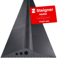 STEIGNER Seuil de garage 2,625m en EPDM noir 20mm x 112mm,SGD02 - Joint porte garage isolant pour différents types de portes – Seuil tempête, anti-courant d’air, isolation thermique, barrière d’eau