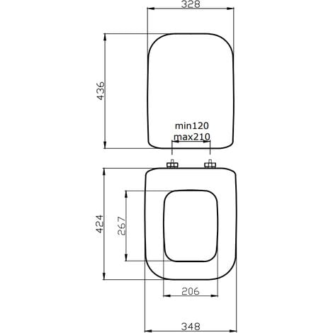 SEDILE WC COMPATIBILE CONCA BIANCO CON CERNIERE UNIVERSALE