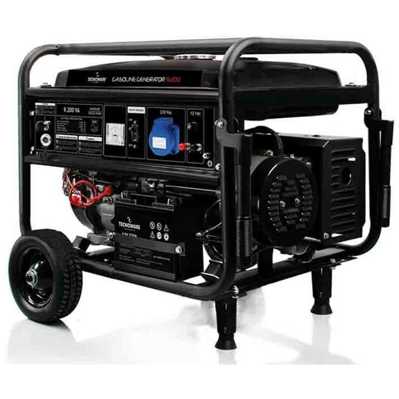 Generatore elettrico a benzina avvio elettrico o automatico 9200VA/6000W  15HP monofase TECNOWARE FGE9200EA