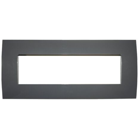Placca sette moduli colore vulcano ABB serie Chiara 2CSK0704CH (1/2)