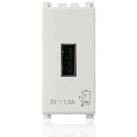 Caricatore USB 1 posto per Vimar Arke' colore bianco 5V 1,5A (1/5)