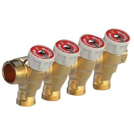 Collettore componibile 1" con quattro stacchi da 16 Giacomini R585CY044