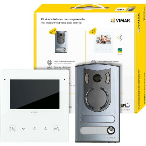 Kit videocitofonico mono-bifamiliare due fili plus ELVOX Vimar K40515.M