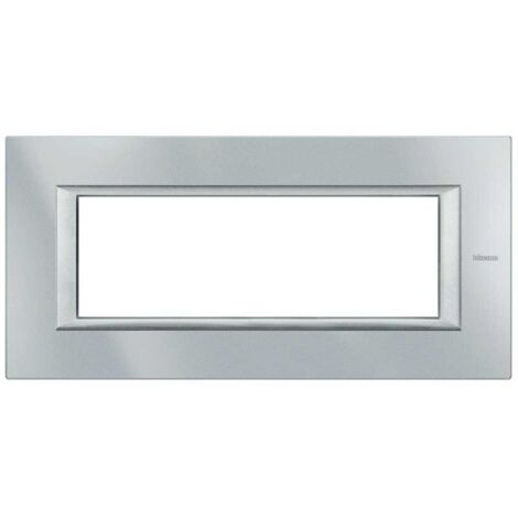Placca Axolute Monochrome tech in Metallo 6 Moduli Bticino HA4806HC (1/2)