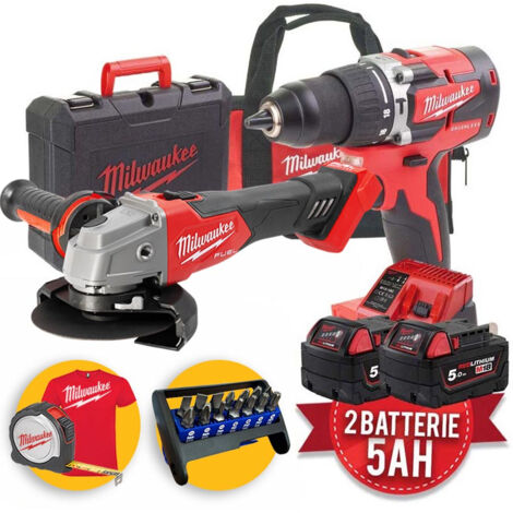 Kit M18 Trapano a percussione + Smerigliatrice angolare Milwaukee 4933479229