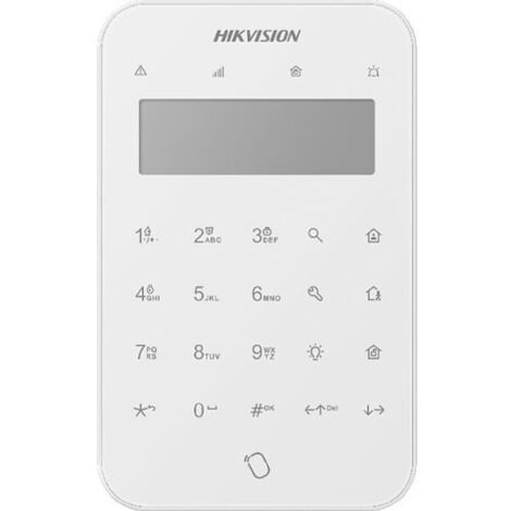 Tastiera LCD-RFIED wireless 868MHz Bianco Hikvision 302402027