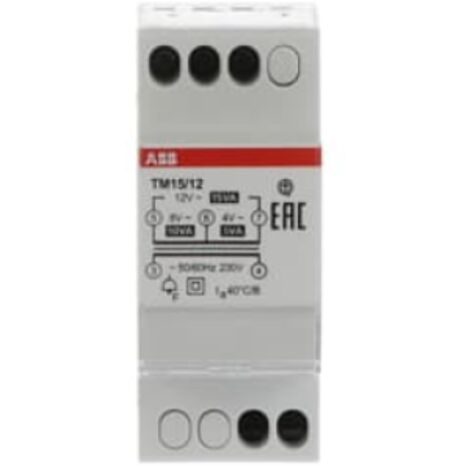 Trasformatore ABB per campanelli 2 moduli 4-8-12V 15VA TM1512 (1/5)