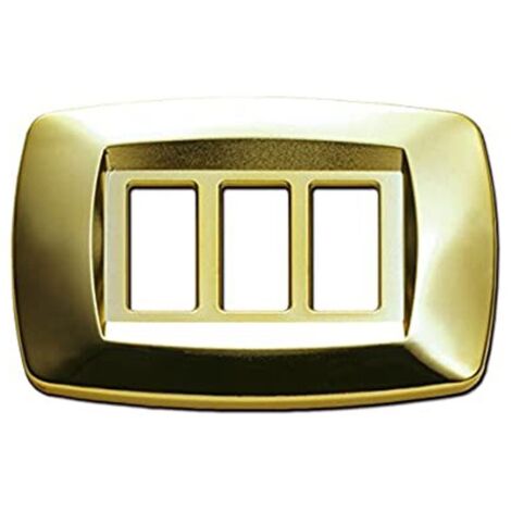 Placca modi' 3 moduli in ottone per serie 16000 Master MD213 (1/2)