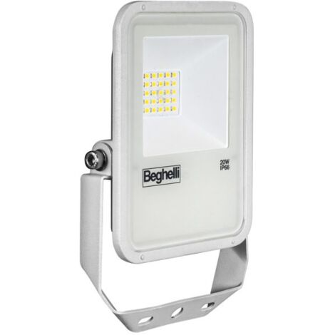 Proiettore led 10w 4000k 1000lm ip66 sensore beghelli floodlight fl 86179