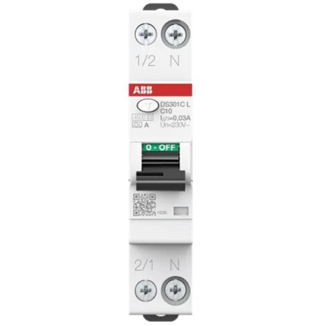 Magnetotermico differenziale 1P+N 10A C tipo A 4.5kA ABB DS301CLC10A30