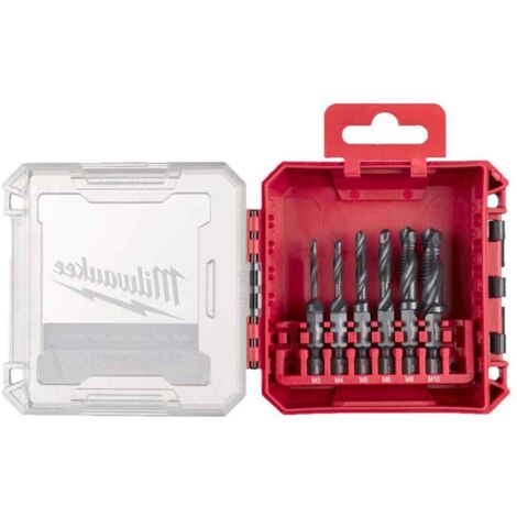 Kit 6 punte maschio HSS-G Shockwave per foratura da 1.4" Milwaukee 4932498267