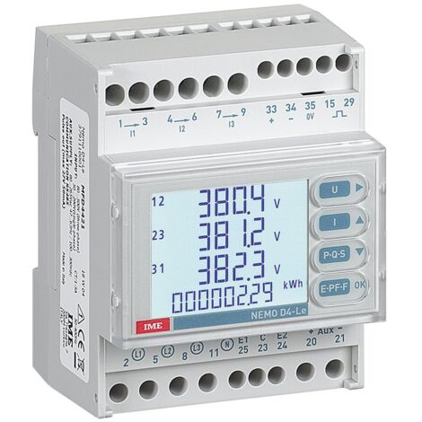Strumento multifunzione per conteggio energia attiva/reattiva monofase/trifase Modbus NEMO D4-Le IME MFD4421