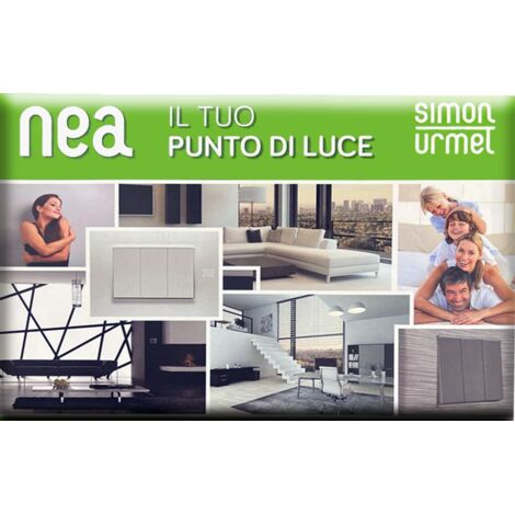 Kit serie civile Nea con dispositivi antracite Urmet 11800/905.A (1/2)
