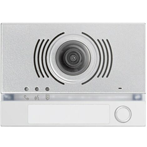 Frontalino Alpha bianco per posto esterno con un pulsante Urmet 1168/141W