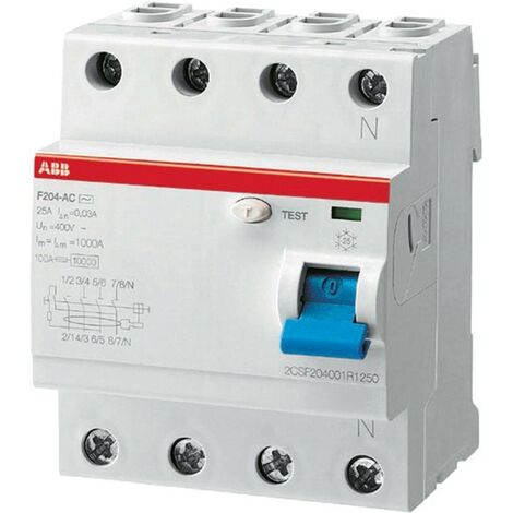 Interruttore Differenziale Puro 4 Poli Tipo AC 63A 30mA ABB F427814