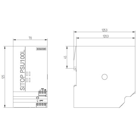Alimentatore stabilizzato ingresso AC 120/230V uscita: DC 24 V 10 A Siemens 6EP13341LB00 (1/3)