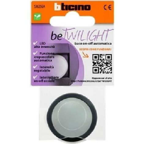 Adattatore Spina Standard Tedesca e Luce emergenza Nero Bticino S3625GA