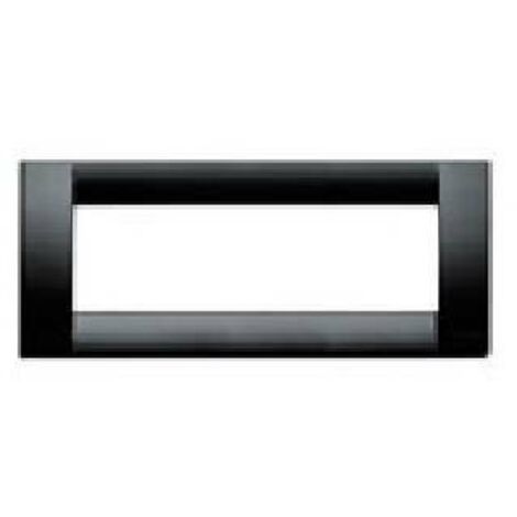 Vimar placca 6 moduli in tecnopolimero nero serie idea 16746.16