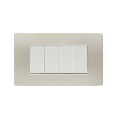 Placca Flexa Tecnopolimero Sabbia 4 Moduli Simon Urmet 11804.SB