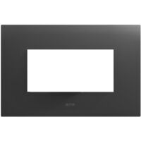 Placca rettangolare in metallo Grigio scuro Smart44 4 moduli AVE 44PSM4GTK