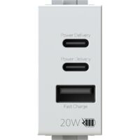 Caricatore USB 3A per BTicino Matix con 3 porte USB 4BOX 4BUSB20WCCA.AM