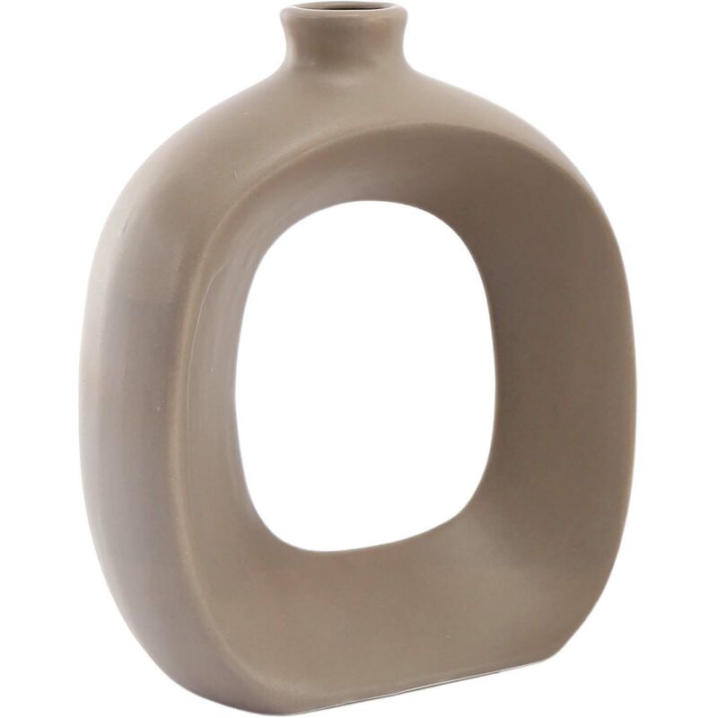 Bloomingville Ata Vase Aus Steingut – Leuchtendes Gelb, 16,5x30,5x7,5 Cm, Handgefertigt Für Blumen Oder Deko