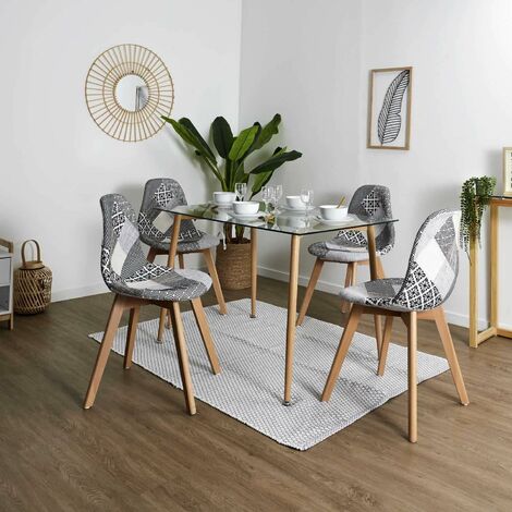 Skandinavischer Stuhl Patchwork (Satz von 2)