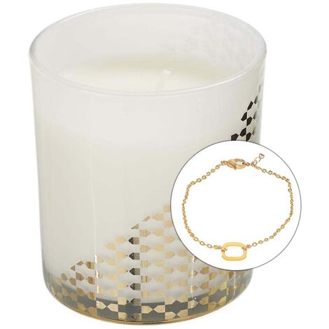 Duftkerze Mit Verstecktem Schmuck - Überraschungsarmband In Grün