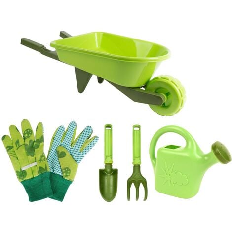 Set kleiner Gärtner Zubehör für Kinder aus Kunststoff Handschuhe