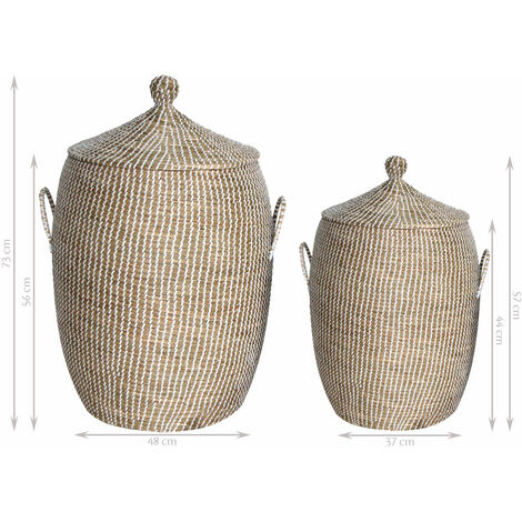 Handgefertigte Tischsets Rund - Aus Seegras & Muscheln, Ca. 38,5 Cm, Natürliche Tischdekoration