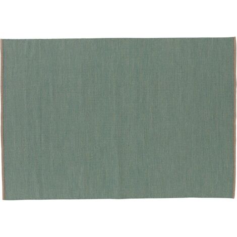 Teppich aus Baumwolle und olivgrüner Wolle Jaipur 240 x 170 cm
