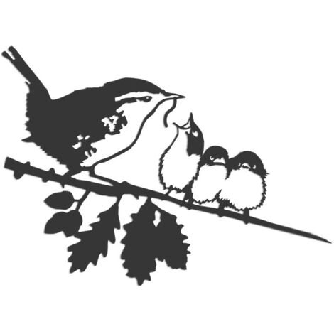 METALBIRD Gartenornament – Rotkehlchen & Küken Aus Cortenstahl, UK-made