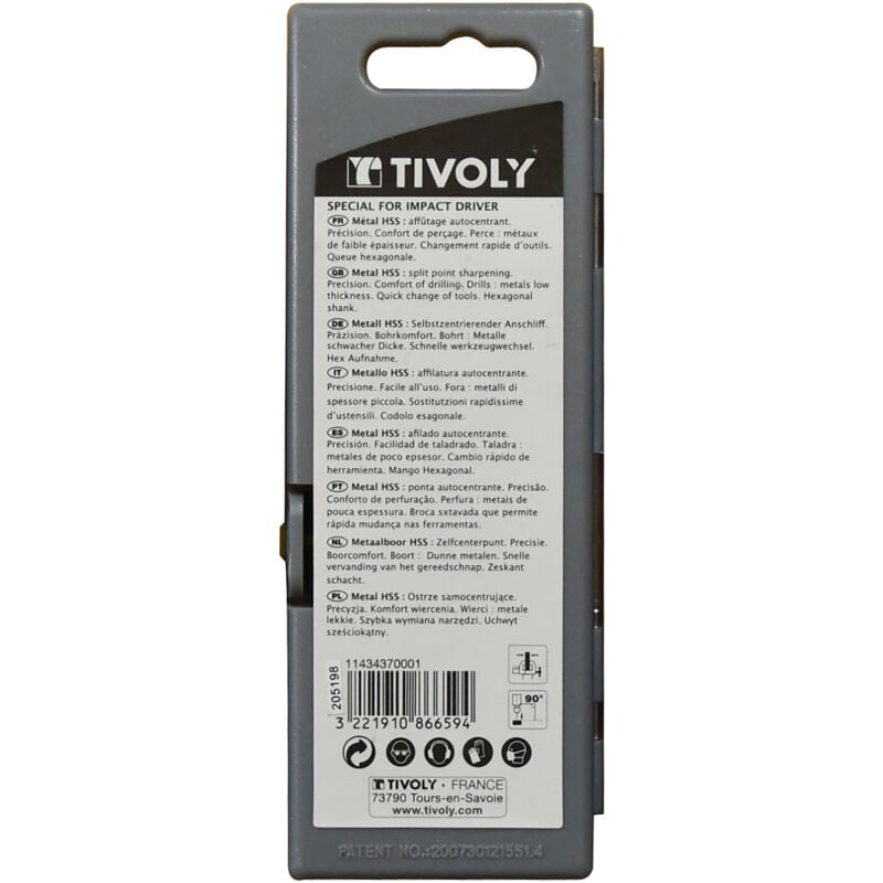 JEU DE 6 Forets à Cobalt HSS Tige Hexagonale Pour Perçage