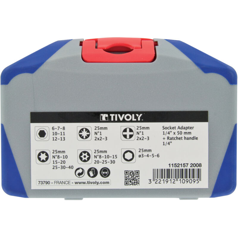 Coffret De 25 Embouts De Vissage Tivoly - Standard & Torsion