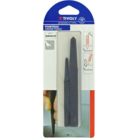 Tivoly • Lot de 2 Pointeaux 100% Métal moleté, Ø 8-12mm
