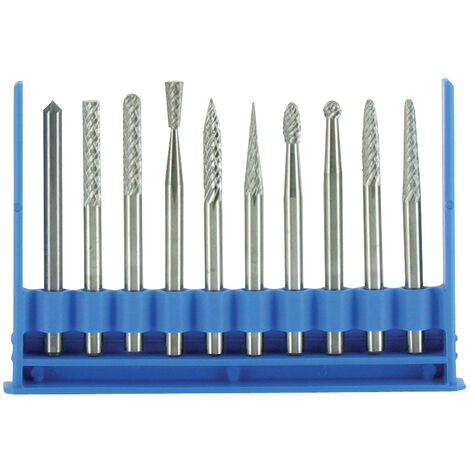 Tivoly • Coffret 10 fraises limes carbure (mini) queue de 3 mm Ø 3mm TECHNIC 