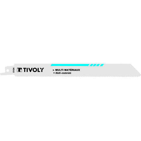Tivoly • 2 Lames de Scie Sauteuse • Coupe Droite • Coupe Rapide • Attache Universelle • Pour Découpe Multi-Matériaux